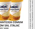 Manteiga comum com sal Italac