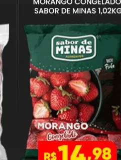 Morango congelado Sabor de Minas