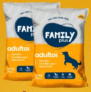 Ração Family Plus para cães adultos 14 kg Family Plus